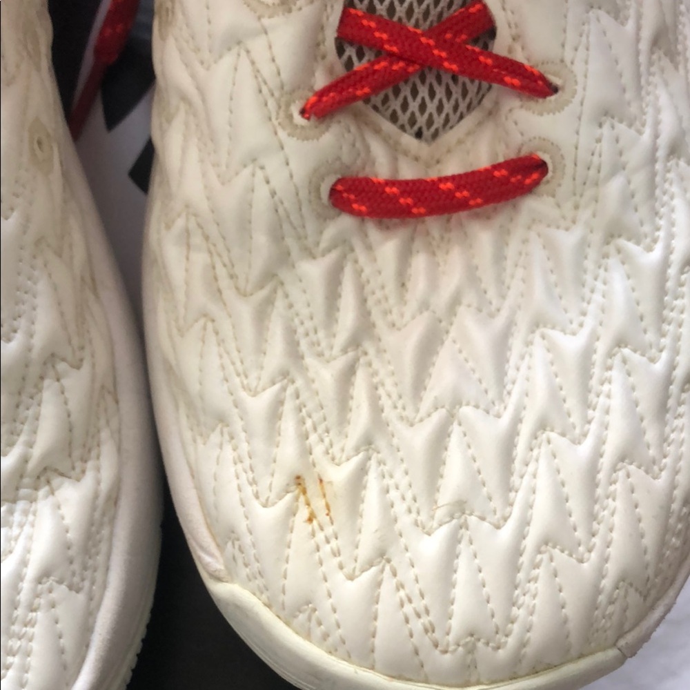 Under Armour White & Red Athletic Sneakers - Picture 4 of 10